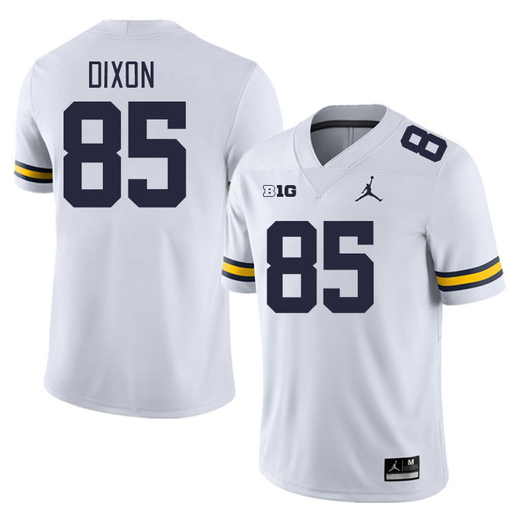 Michigan Wolverines #85 Cristian Dixon College Football Jerseys Stitched Sale-White